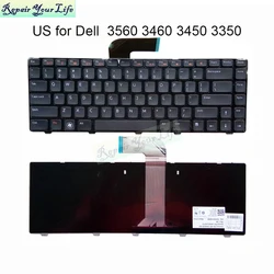 0X38K3 Arabic US English Keyboard for Dell Vostro 3560 3460 1540 2520 3350 3450 N4110 V131 XPS L502X X38K3 Laptop PC Keyboard