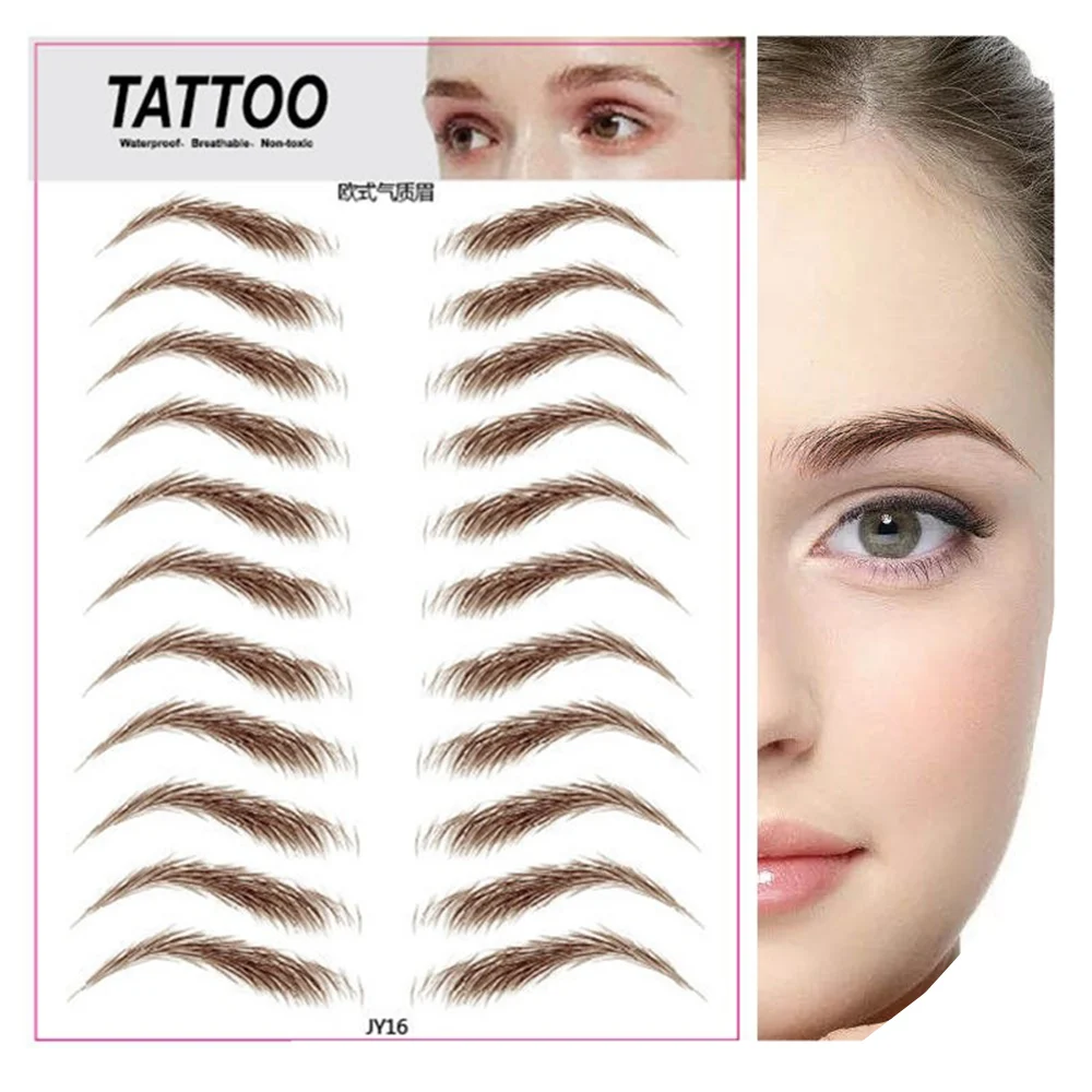 O.TWO.O 3D Simulation Eyebrow Stickers Waterproof Like Brow Hair Makeup Easy To Wear Long Lasting Nutural Brows Tattoo Sticker