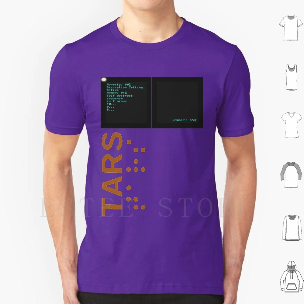 Cue Light T Shirt DIY Big Size 100% Cotton Tars Interstellar Robot Case Nolan