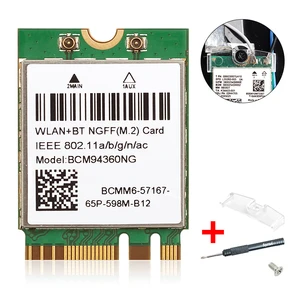 1200 Mbps 802.11 AC WiFi BCM94360NG NGFF M. 2 BCM94360CS2 5GHz WLAN Bluetooth 4.0 Kartu DW1560 untuk Windows Mac Hakintosh Windows 11 8 hakintosh penjualan terbaik - №