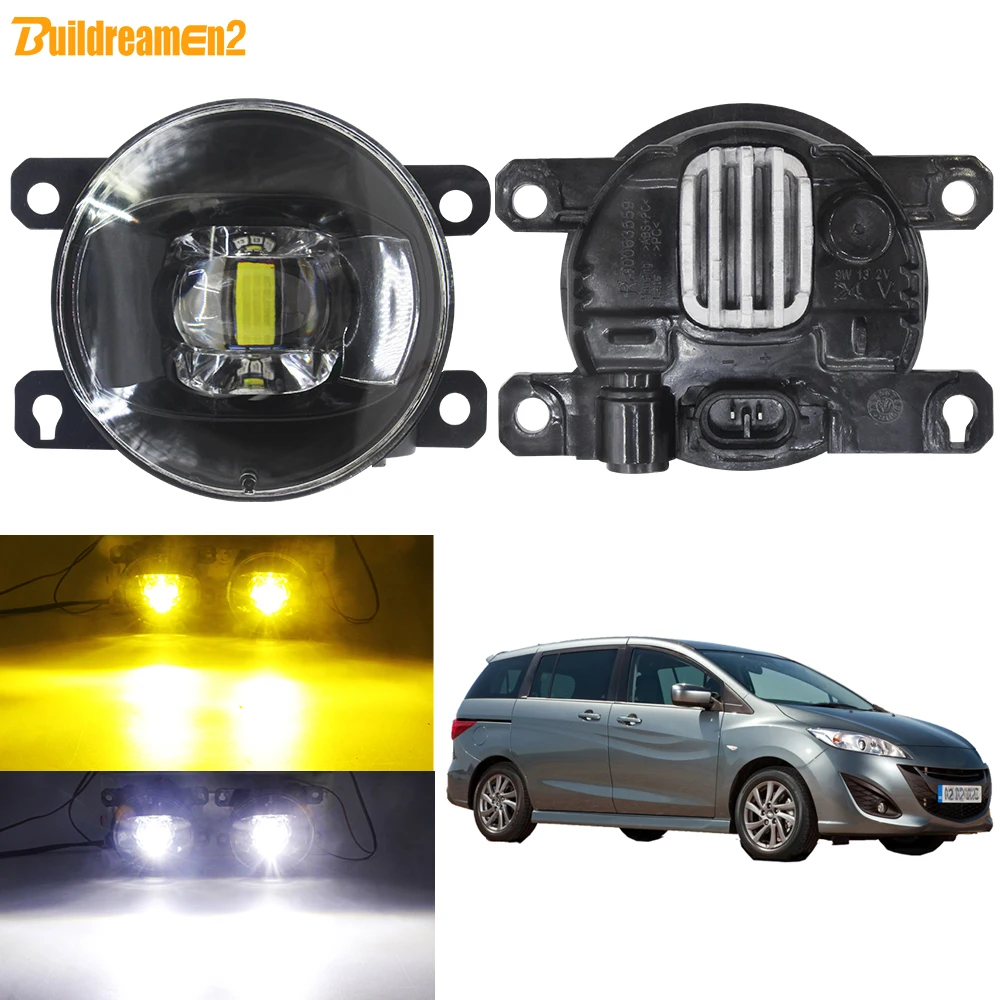 

Светодиодные противотуманные фары в сборе для Mazda MPV II (LW) 1999-2006, линза переднего бампера автомобиля, противотуманная фара 30 Вт, 8000LM, 12 В, белый, желтый