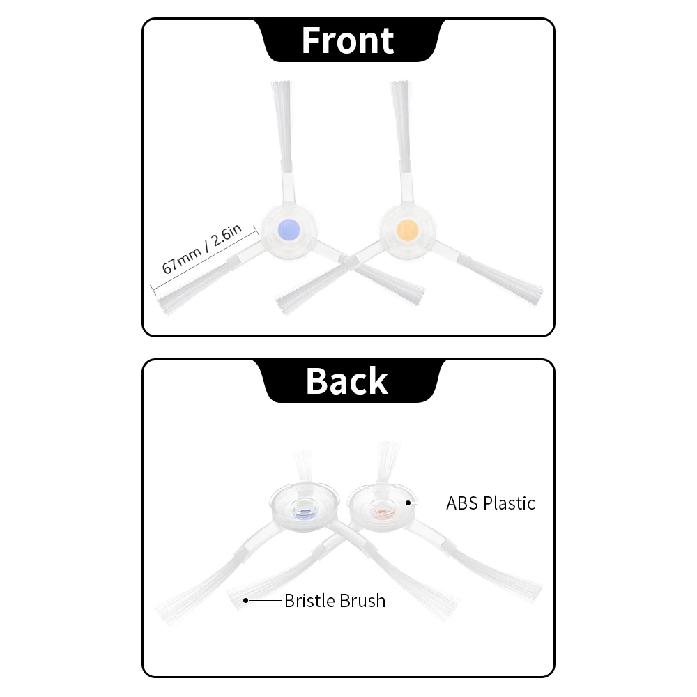 Módulo de Cepillo Lateral filtro HEPA paño de mopa soporte caja de polvo Compatible con NARWAL T10 J1 J2 YJCC001-1 YJC003 piezas de aspiradora