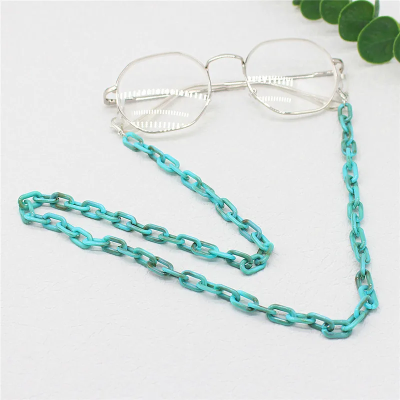 New Retro Bright Acrylic Glasses Chain for Face Mask Necklace Sunglasses Rope Hang Women Men Neck Strap Holder Hanging Lanyards