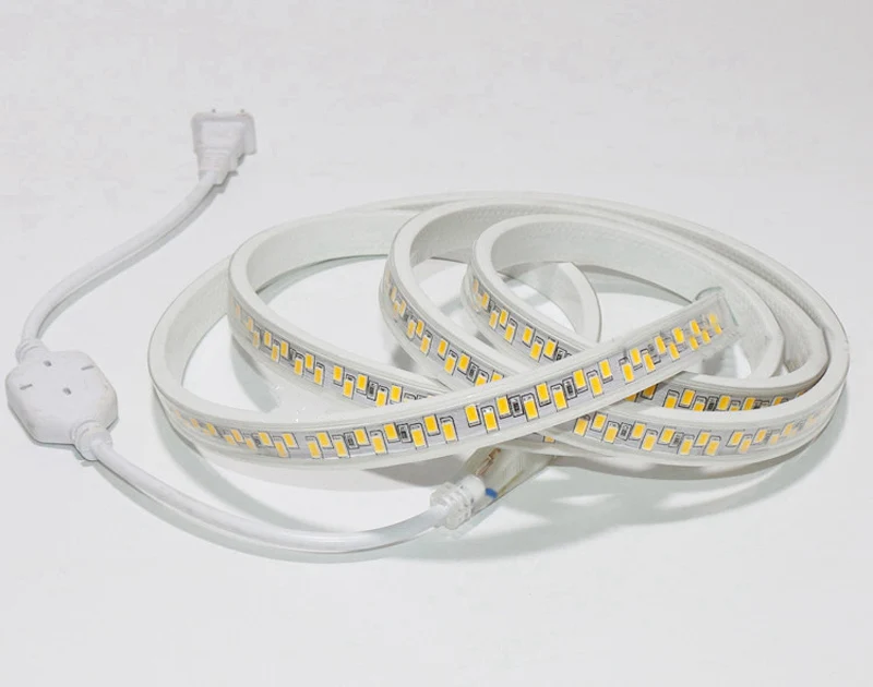 

200m/lot 180leds/m Double Row LED Strip Light AC 110V 220V SMD 5730 IP65 Waterproof Neon Led Flexible String Light IP67