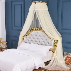 Palace Mosquito Net Hung Dome Mosquito Net Lace Bed Valance Princess Bed Curtain Home Room Retro Creative Bedside Decoration