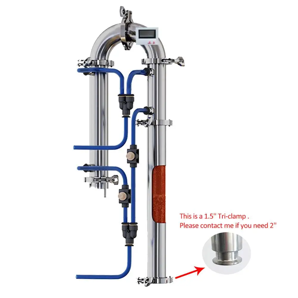 Tubular distillation column distilled equipment with copper net alcohol production home brewed brandy vodka whisky moonshine