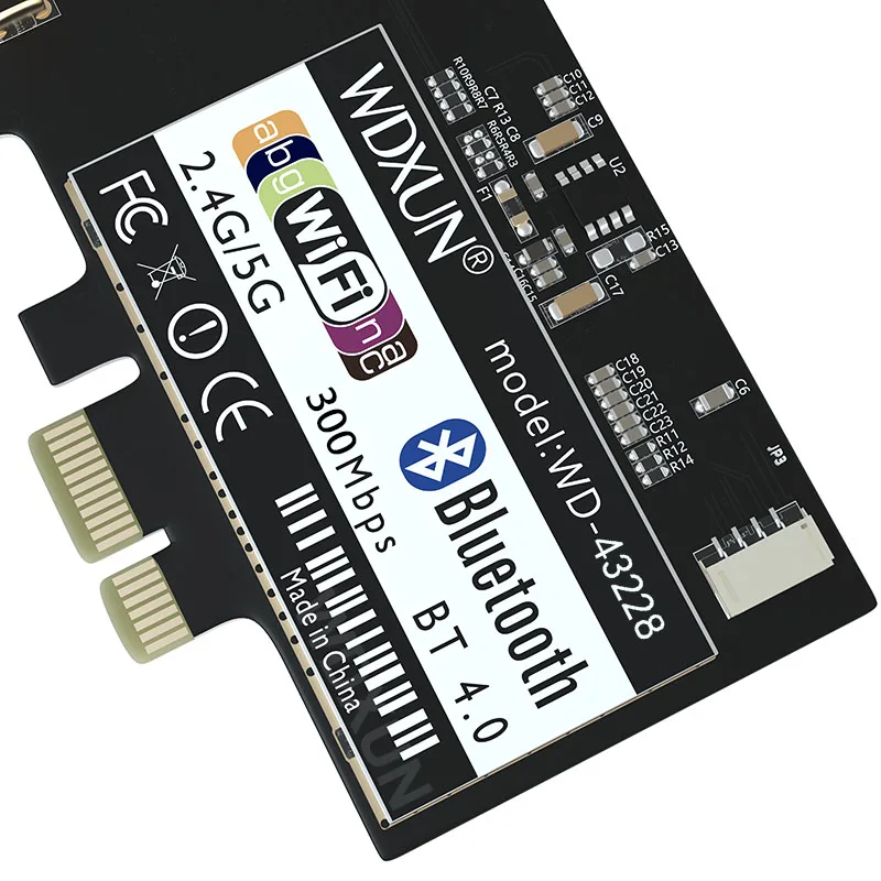 Carte WiFi PCIE pour ordinateur de bureau, BCMpayée ity 3228, BCM43228hmb, 2.4GHz et 5GHz, 802.11abgn bt, Bluetooth 4.0, BCM943228HMB