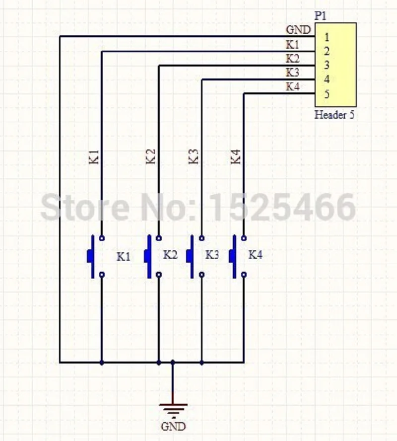 2/8/24Pcs Push Button Switch 4 Keyboard Module key Board Button For PIC PLC ARM FPGA CPLD MCU Development Board