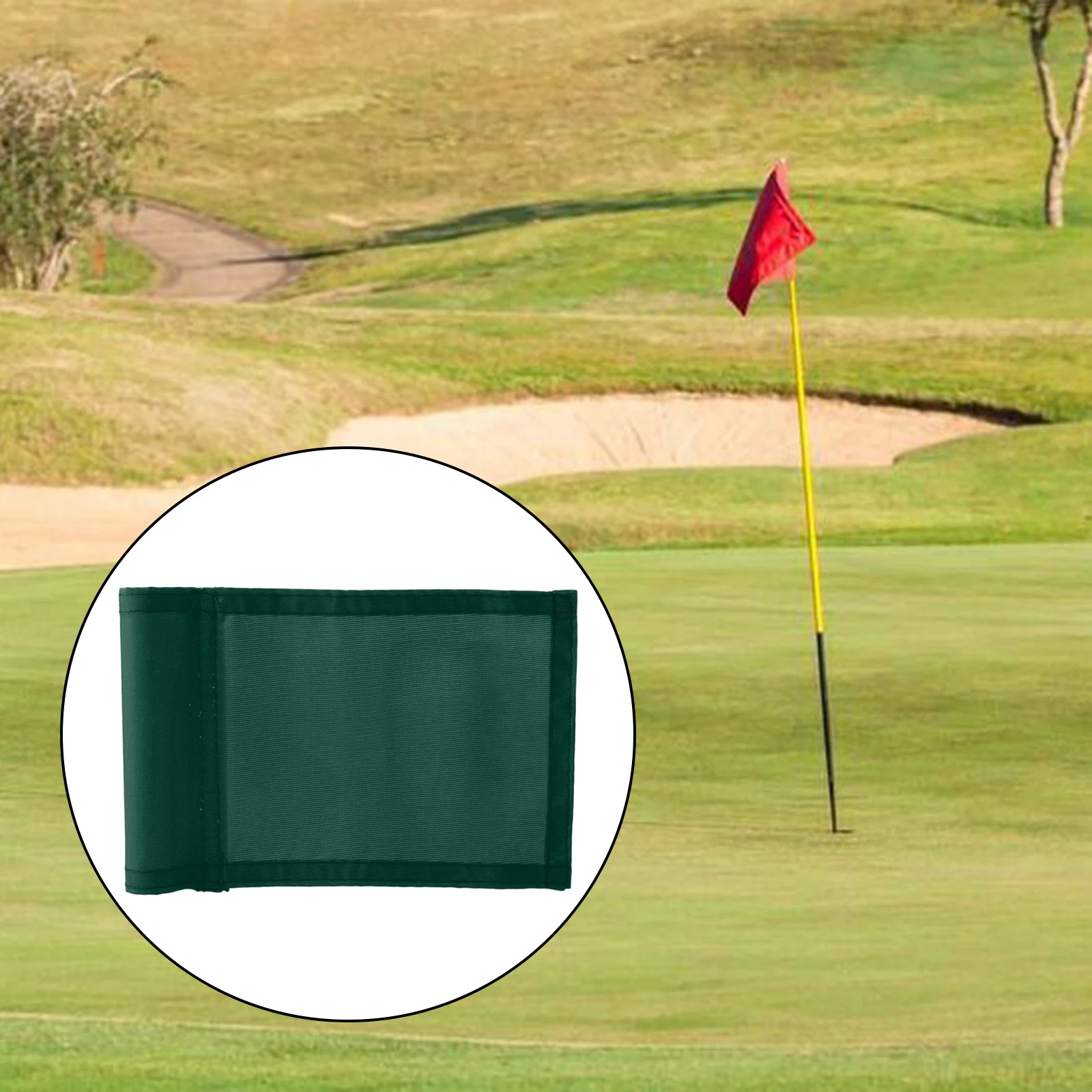 Bandera de poste de agujero de Golf de nailon, bandera verde de Putting, Bandera de campo