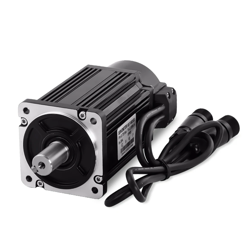 Imagem -02 - Kit Servo Motor ac 220v 750w 3000rpm 2.4 n. m. Servo Motor Mais Aasd15a 0.75kw Motorista Servo Sistema com 3m Cabo 80st-m02430