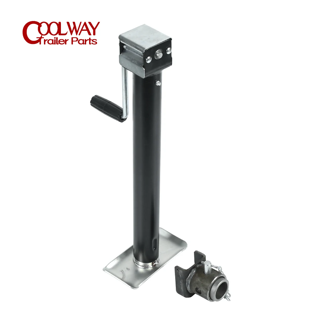 

5000Lbs 15 Inch Side Wind Lift Pipe Mount Swivel Trailer Jack Stands Support Legs Corner Steady Camper Parts Welded By Customer