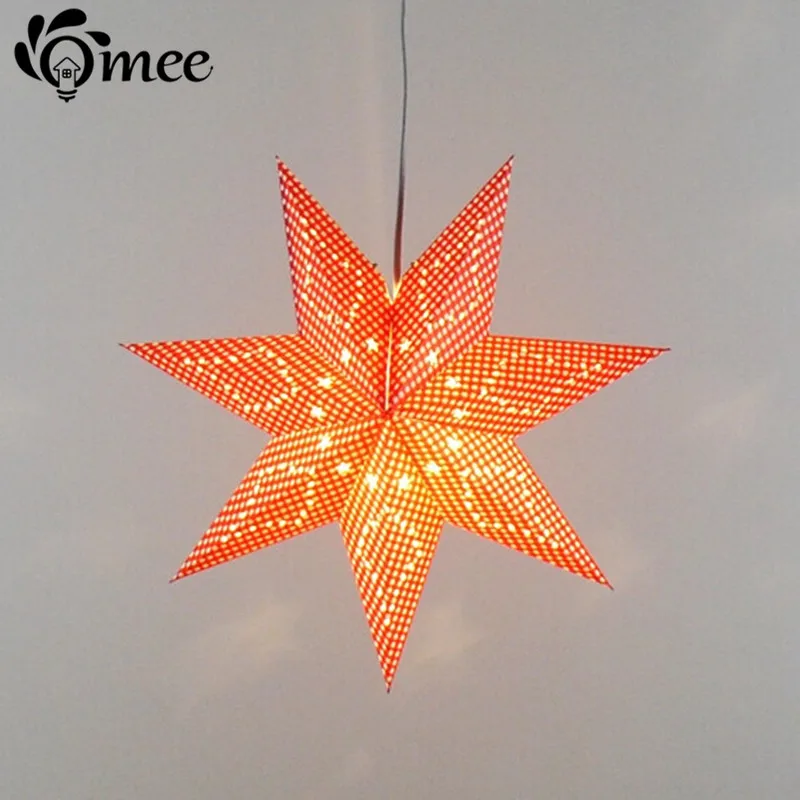 Lámpara colgante de Origami para decoración navideña, iluminación creativa de estrellas centelleantes, para vacaciones, café, comedor, niños