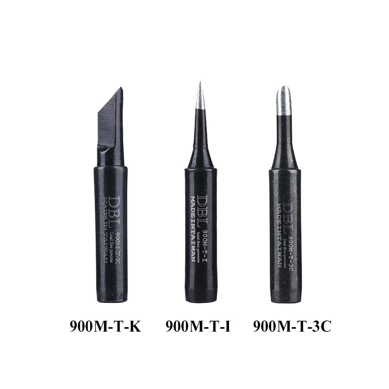 3Pcs/lot Black Lead-Free Copper Soldering Iron Tips 900M-T-K/I/3C Solder Tip Welding Head BGA Soldering Rework Tools