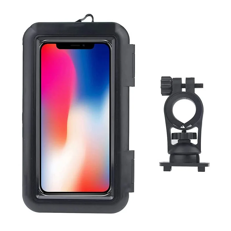 Untoom Waterproof Bicycle Phone Holder Stand Motorcycle Handlebar Cell Phone Support Mount Touchscreen Bike Phone Bag Case Cover