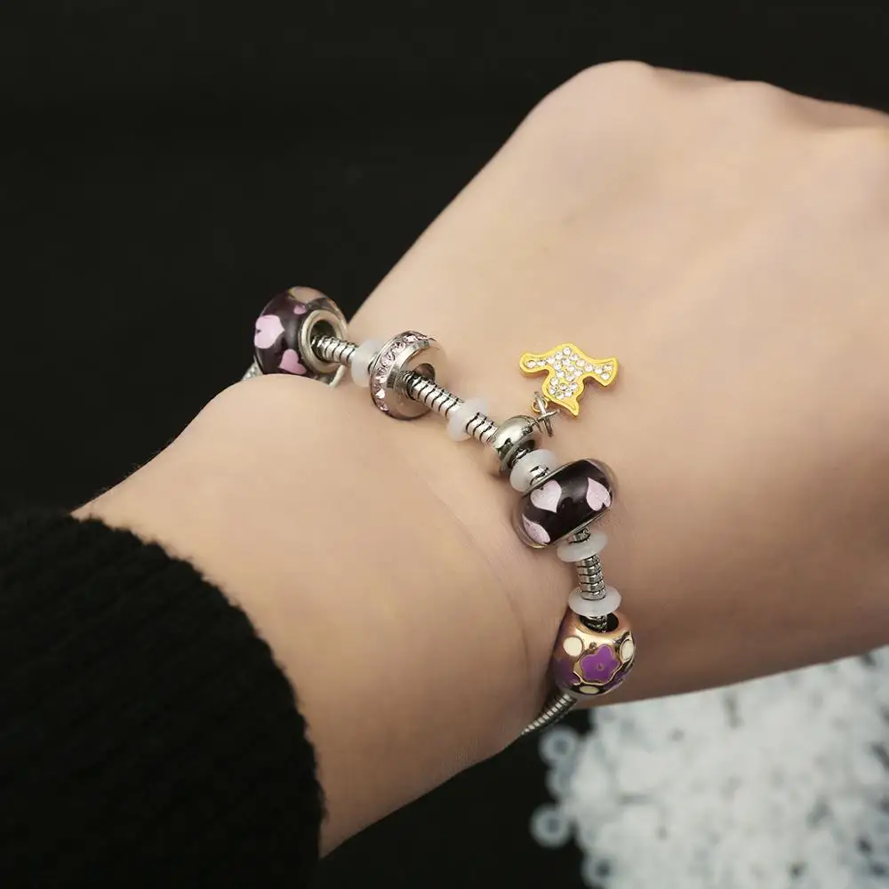 الأبيض المطاط كليب Charms سدادة السلامة حبة يناسب الأصلي غرامة أساور Charm