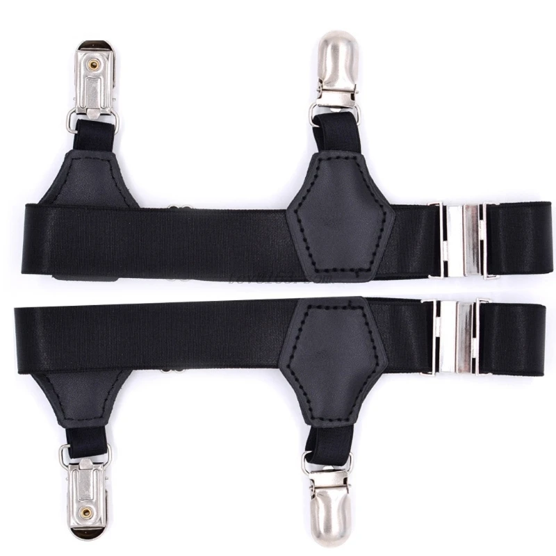 ปรับผู้ชายถุงเท้าเดี่ยวเป็ดปากGarter Suspenders Bracesเข็มขัดHold Up Non-Slipคลิป2ชิ้น/เซ็ต