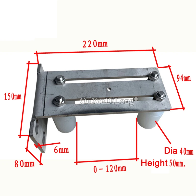 1PCS Slide Gate Guide Post Rol Adjustable Braket Nilon Keras Rol Tugas Berat Baja Gate Guider GF389
