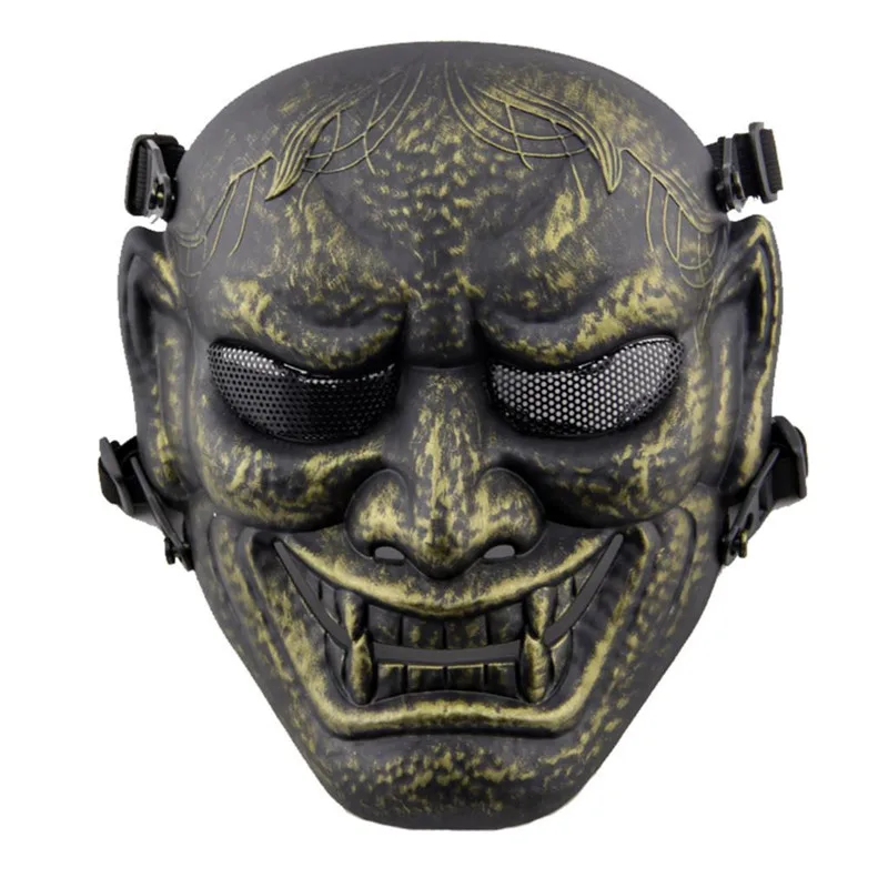 DC11 Japanese Ghost King Samurai Skull  Airsoft Paintball Tactical Full Face Mask Protection Wargame Cosplay Halloween