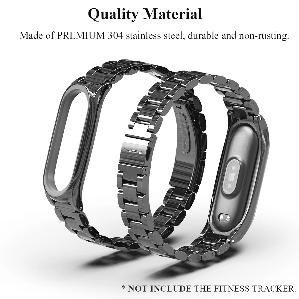 Для Mi Band 5 4 3 Металлический смарт-браслет для Mi Band 5, ремешок Opaska Bend 4, браслет для Xiaomi Correa Miband 3 NFC Global