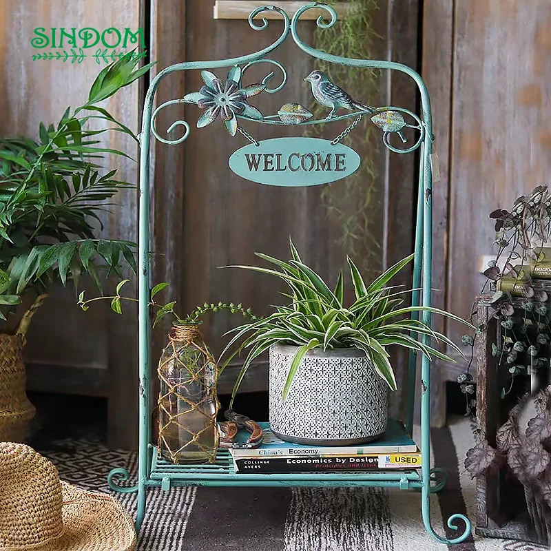 Plant Holder Metal Home Decorative Plant Display Flower Rack Stand for Garden