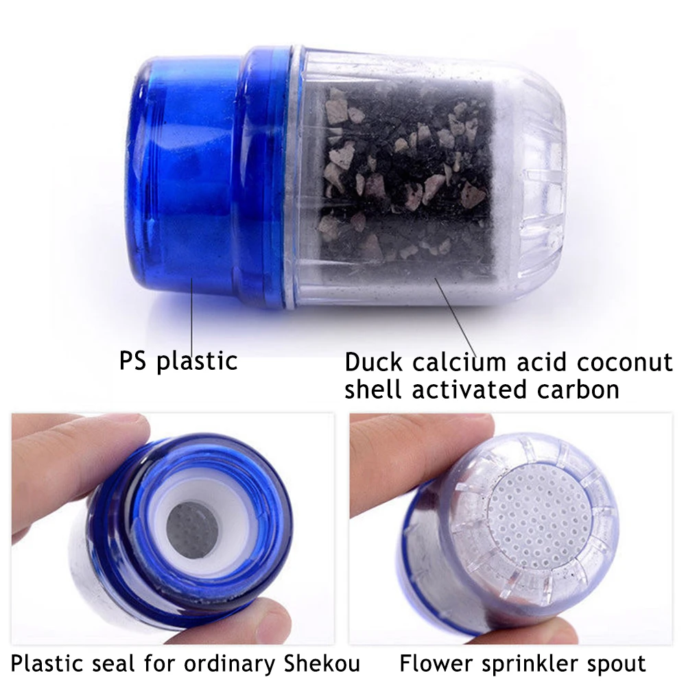 Universal Kitchen Activated Carbon Charcoal Filter Water Saving Bubbler Water Softener Kitchen Tap Filter Health Care Tool
