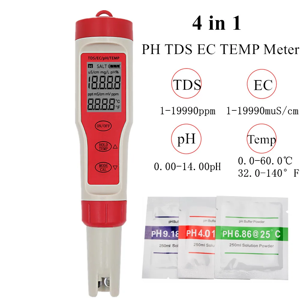 Waterproof PH Pen Meter Protable Digital PH Tester for Aquarium Pool Water Wine Urine Laboratory Automatic Calibration 30%off
