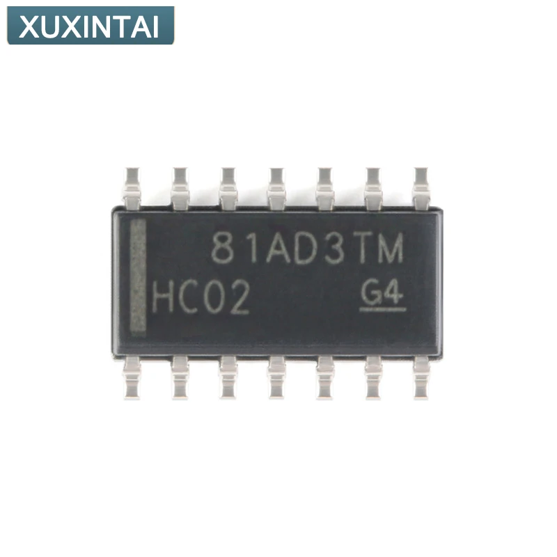 100Pcs/Lot  New Original  SN74HC02DR SN74HC NOR Gate IC 4 Channel - 14-SOIC