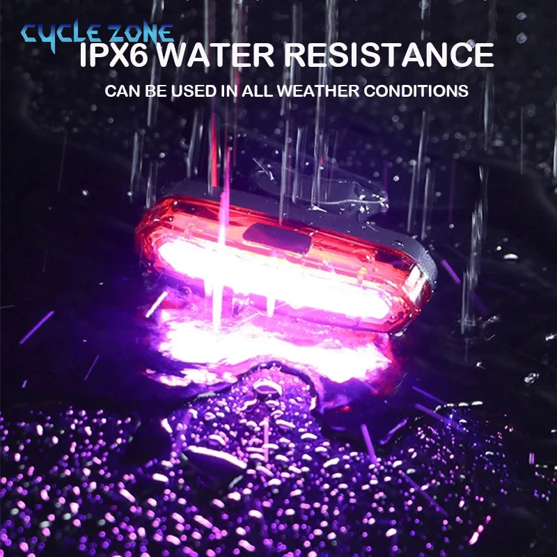 Bike Tail Light MTB Cycling Warning Rear Bicycle Safety Lamp USB Rechargeable Front/Rear Headlight