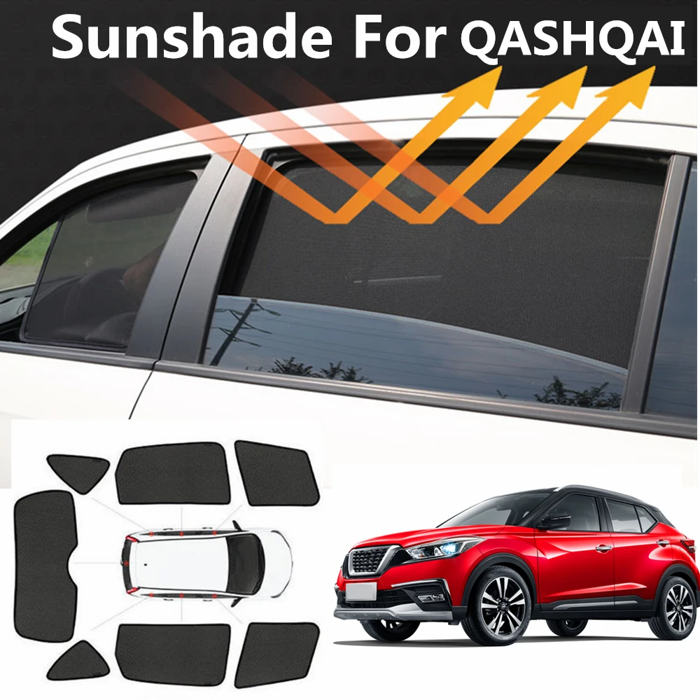 

Car Window Shade For Nissan QASHQAI J11 2016 2017 2018 2019 2020 UV Protection Mesh Window Sunshade Car Curtain Accessories