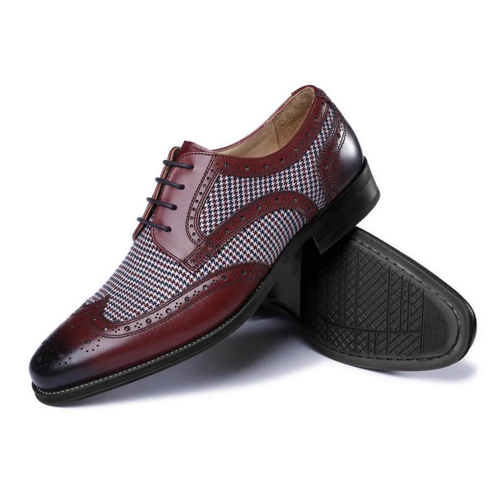 Leather Brogues Men Big Size Fashion Wedding Party Men Dress Shoes Italian Designer Male Drivng Formal Shoes Lace Up Men Oxfords