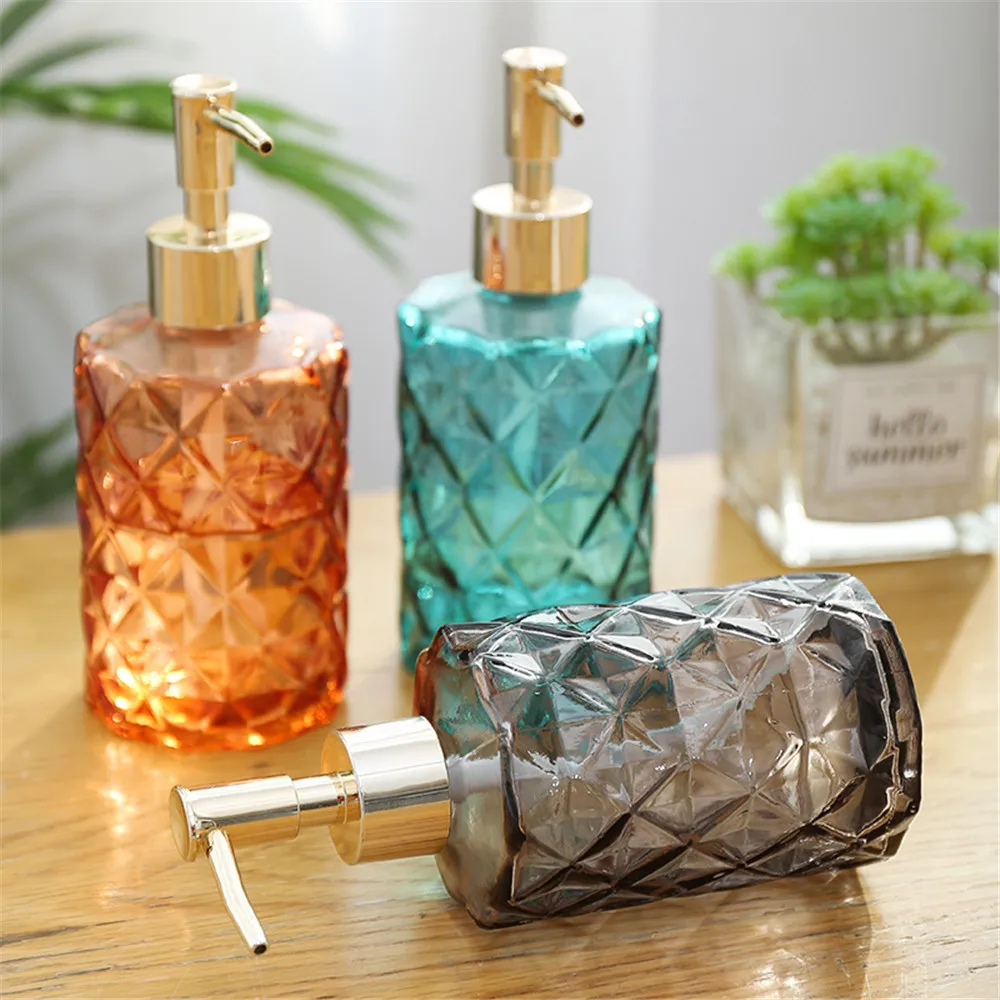 

Glass Soap Dispenser Bottle for Shampoo Hand Washing Body Cream Hair Conditioner Nordic Bathroom 330ml Liquid Storage Sub-bottle