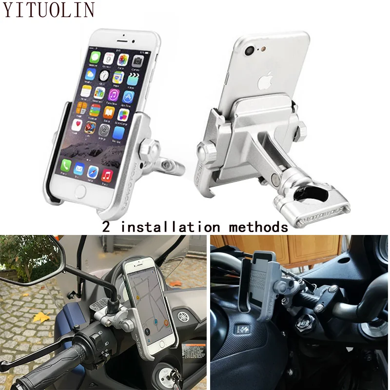 

Aluminum Motorcycle Phone Holder Accessories For SUZUKI skywave 400 sv 650s gsxr 1000 k9 gsx s750 intruder 1400 boulevard m109r