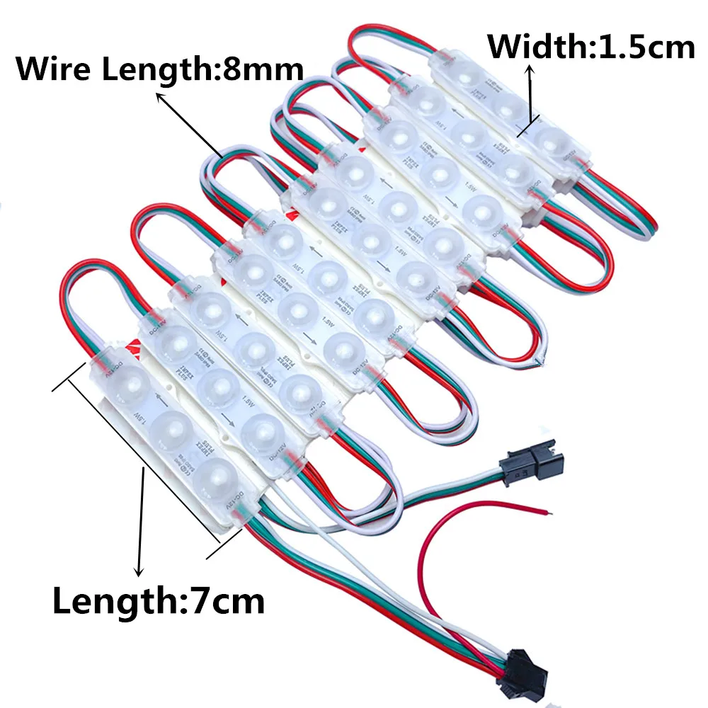 12V WS2811 Digital Pixel LED-Module Traum Farbe RGB LED String 5050 IP68 Wasserdicht Für Werbung Brief Führte Zeichen hintergrundbeleuchtung