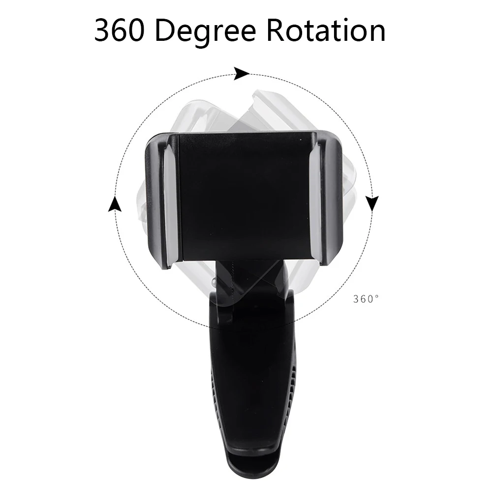 Universal Auto Sonnenblende Telefon Halter 360 Grad Rotation Autos Navigation Halterung Ständer Clip Handy Halterung Zubehör – Detail 3