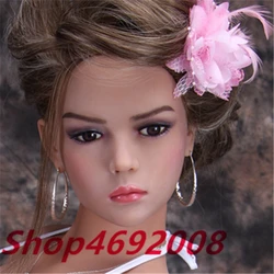 X2 Delicate face Lifelike Sex Doll Head Silicone Material Metal Frame Beautiful Facial Features Enjoy The Oral Sex Of Love Dolls