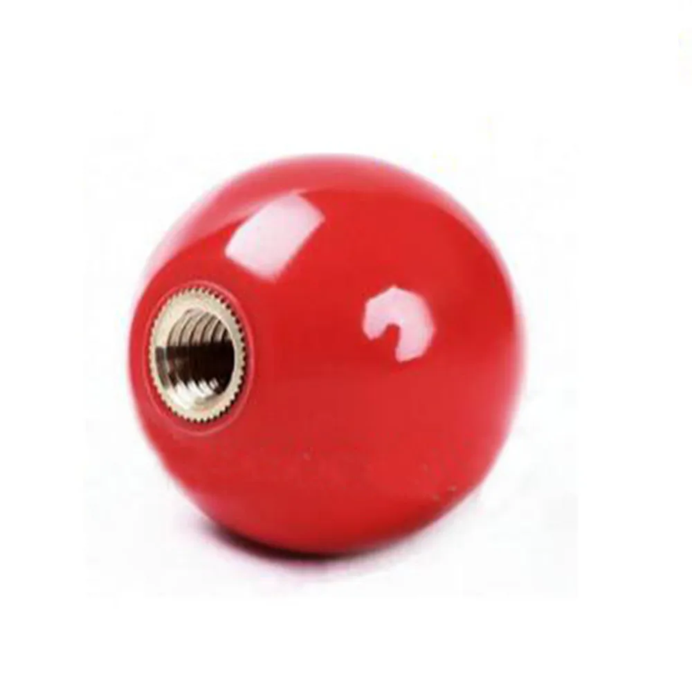 10pcs M4/M5/M6/M8/M10/M12/M14/M16 Thread 16/20/25/32/35/40/50mm Metal Threaded Round Machine Handles Drilled Balls Knobs Red