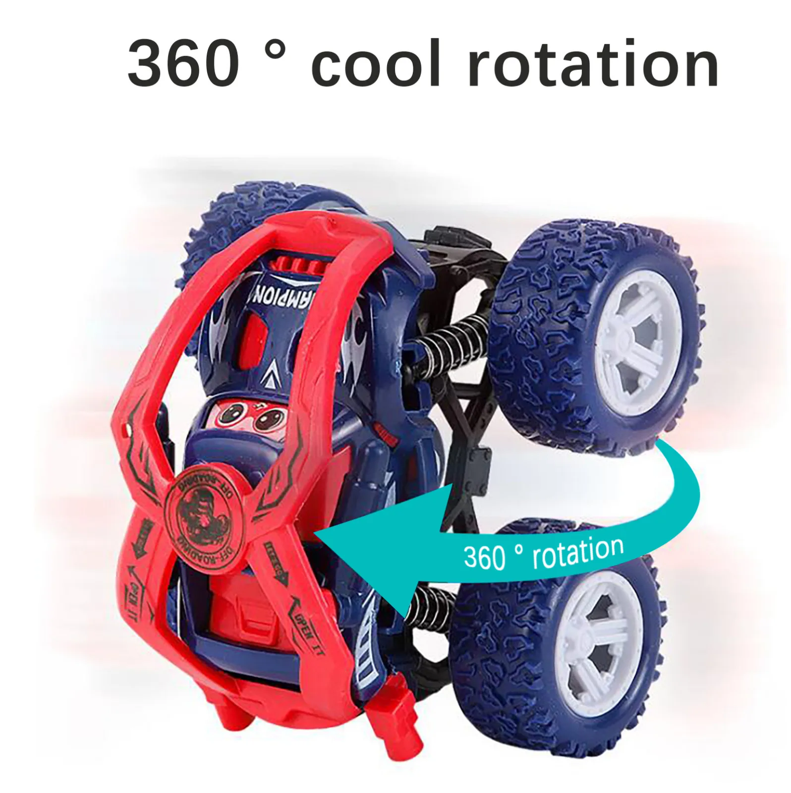 Inertial Four-wheel Drive Off-road Vehicle Rotating Climbing Car Model Anti-fall Stunt Car Children's Toy Kids Car Gifts Juguete