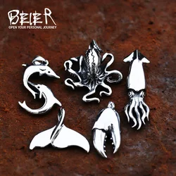 BEIER Stainless Steel Punk Style Dolphin sharkanimal Fish Pendant fashion Chain Necklace men/women Jewelry BP8-539