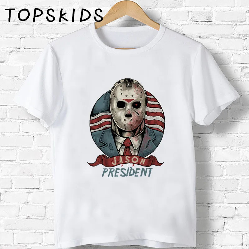 2021 Friday Night Fever Jason Print Kids T-shirts Boys Girls Horror Movie Killer Funny Baby Tops Children Summer T shirt,HKP2077