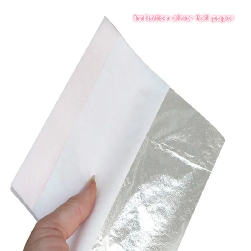 100 pezzi di imitazione argento foglio di alluminio artigianato decorazione fai da te soffitto parete accessori decorazione della casa 140*140mm