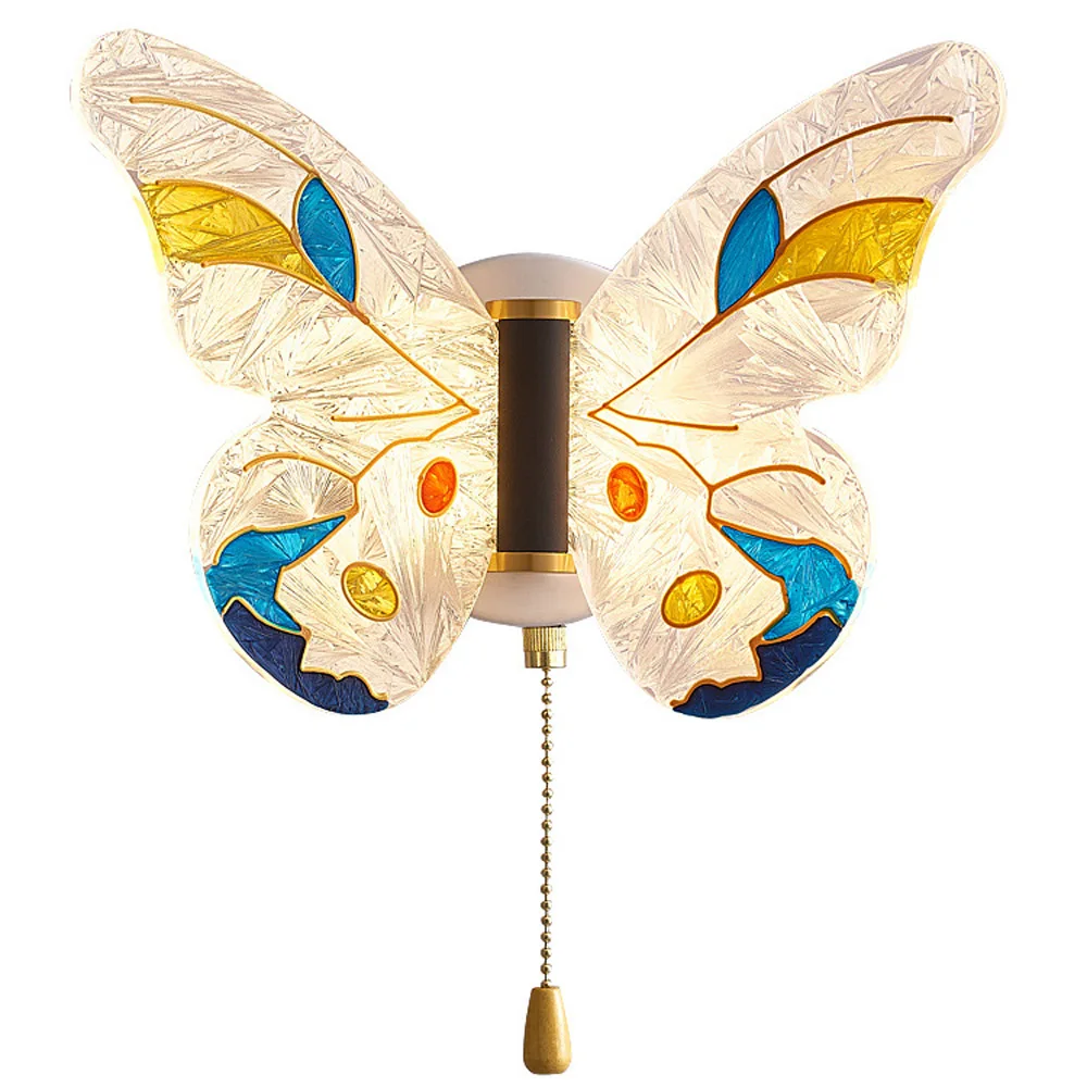 

LED Bedroom Butterfly Wall Light 8W Modern Plastic Bar Counter Wall Lamp Fashion Hallway gallery Corridor Wall Lighting Fixtures