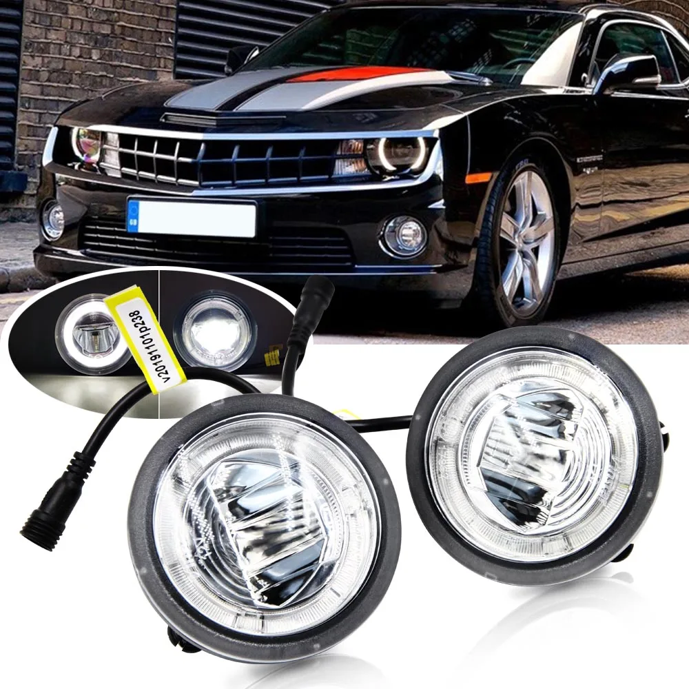 For Chevrolet Chevy Camaro 2010 2011 2012 2013 Bumper driving Fog light replacement Lamp Assembly Kit W/DRL Daytime running lamp