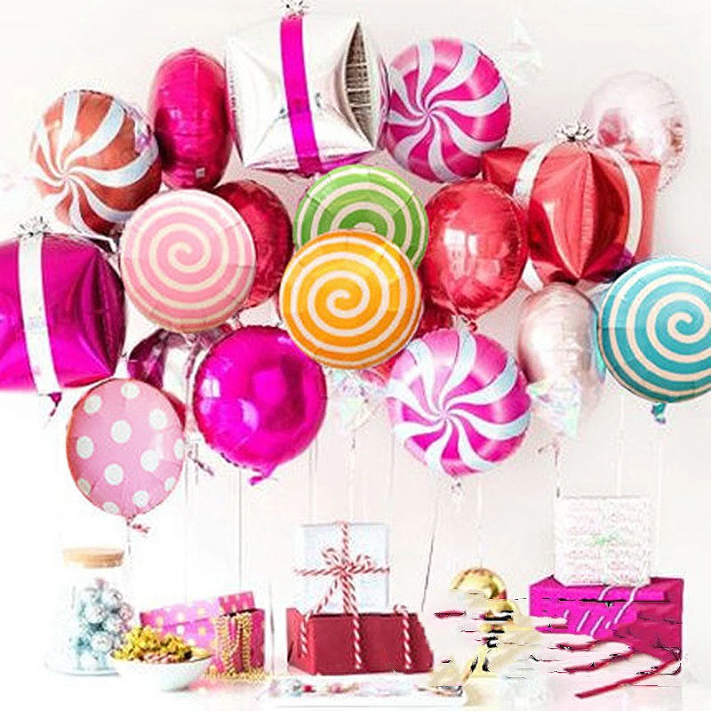 

18inch Candy Aluminum Foil Balloons Children's Birthday Party Decoration Balloon Lollipop Foil Ballon Festival Parti Star Globos