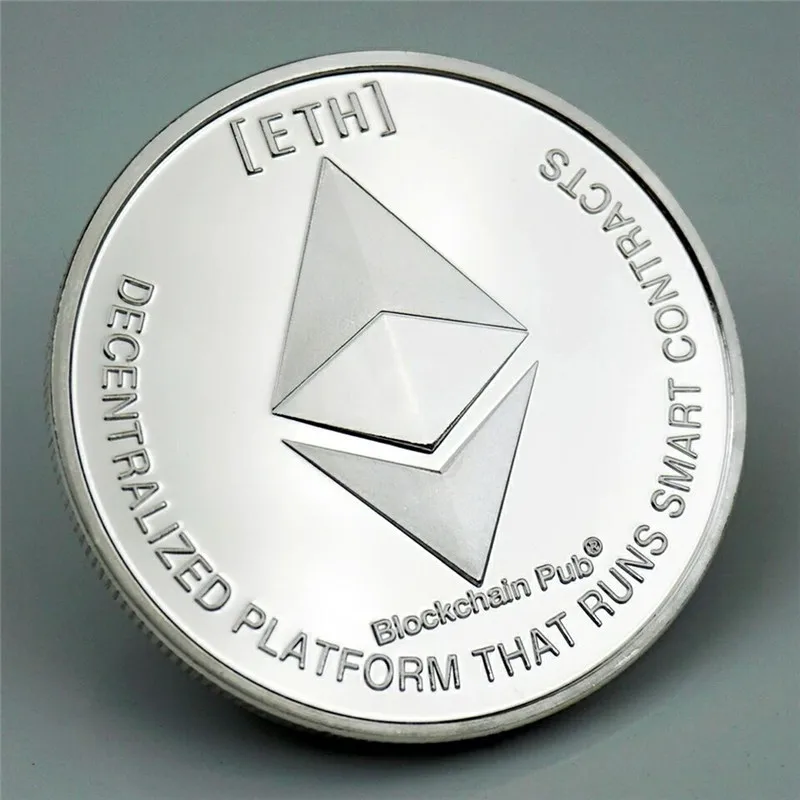 Creative Ethereum Coin Souvenir Gold Plated Collectible Great Gift Ethereum Art Collection Physical Commemorative Coin