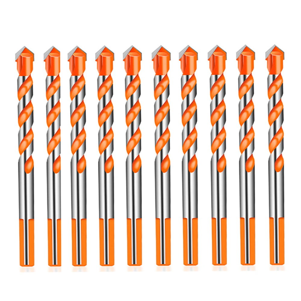 Brocas de vidrio multifuncionales de alta calidad, 10/5/4 piezas, brocas triangulares, azulejos de cerámica, ladrillo de hormigón, Metal, acero inoxidable, madera