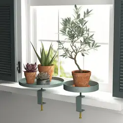 Metal iron material window sill small flower stand high temperature electrostatic paint craft shelf rust-proof anti-corrosion wi