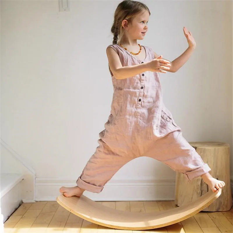 Adult Kids Balance Board Outdoor Indoor Child Seesaw Fitness Gym Equipment Baby Grow Training Toys Wooden Yoga Sport Games Tools