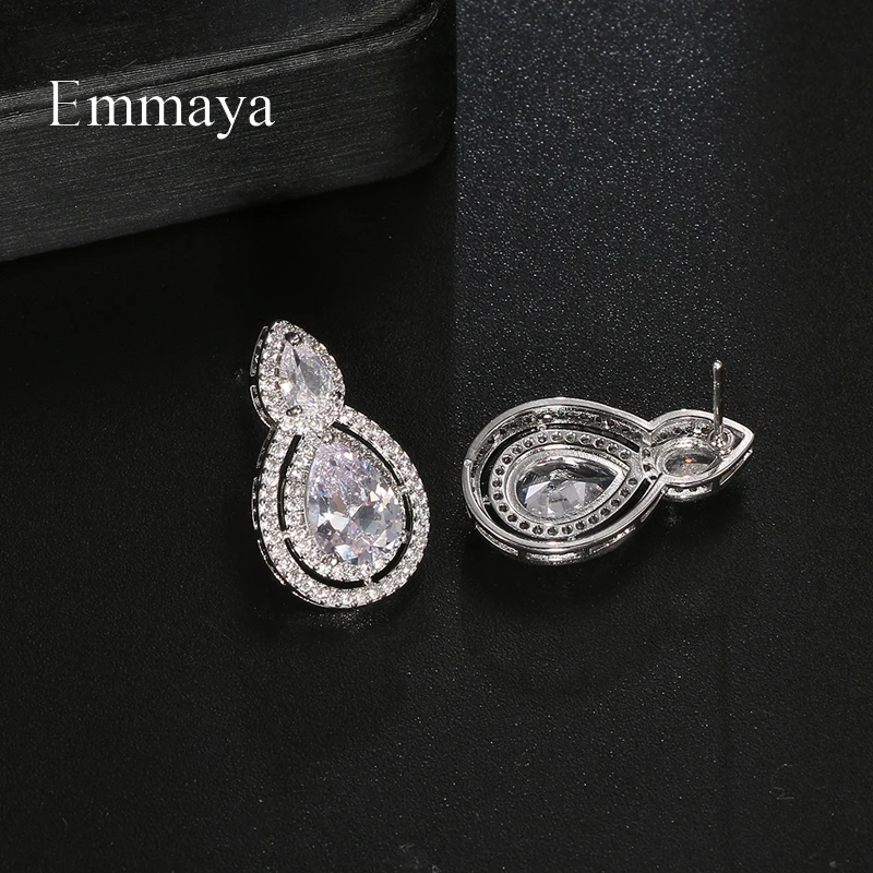 Emmaya Hot Sale Waterdrop Shape Design Earring For Female Charming AAA Zirconia Jewelry Party Muliticolors Choice