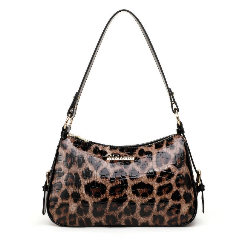 New Genuine Leather Women bags Fashion luxury handbags Leopard print leather women bags designer cowhide leather shoulder bag