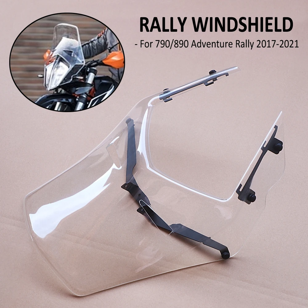 NEW FOR 790 890 ADV Adventure Rally 2021 2020 2019 2018 2017 Motorcycle Rally Windshield Wind Deflector WindScreen Visor Viser